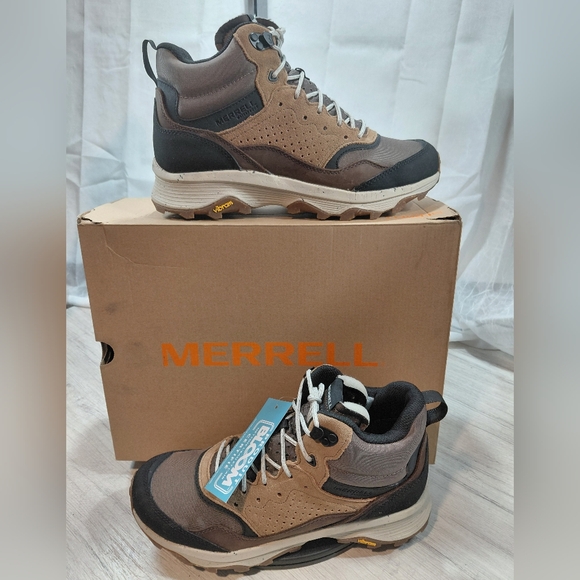 NEW Merrell Men's Speed Solo Mid Brown Black White Hiking Shoes SIZE MENS 10 - Picture 12 of 15